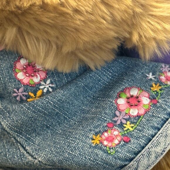 Build-A-Bear Brown Teddy with Purple flower  Outfit - Picture 5 of 10